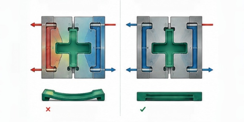 thermal symmetry in molds